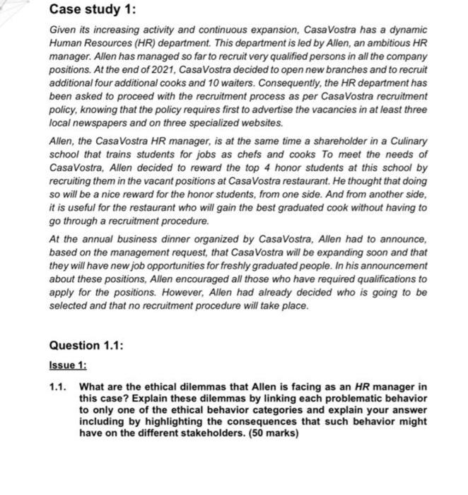 Case study 1: Given its increasing activity and