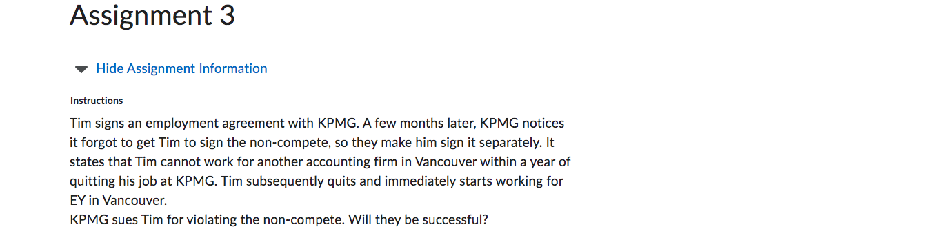 Hide Assignment Information Instructions Tim