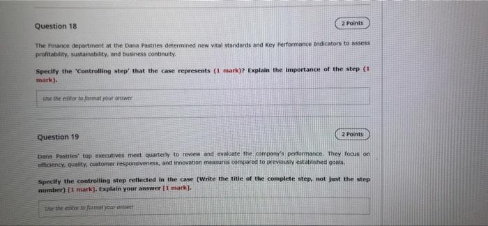 PART TWO: Analytical Cases Questions
