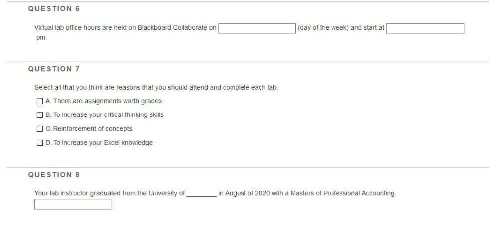 QUESTION 1 Using lab 1 part 1, what is the