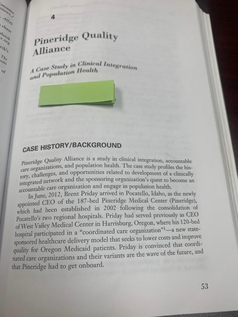 HAD509 Written Case Analysis Content and Format