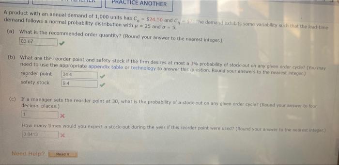 chap. 10. 5b LIN PRACTICE ANOTHER A product with