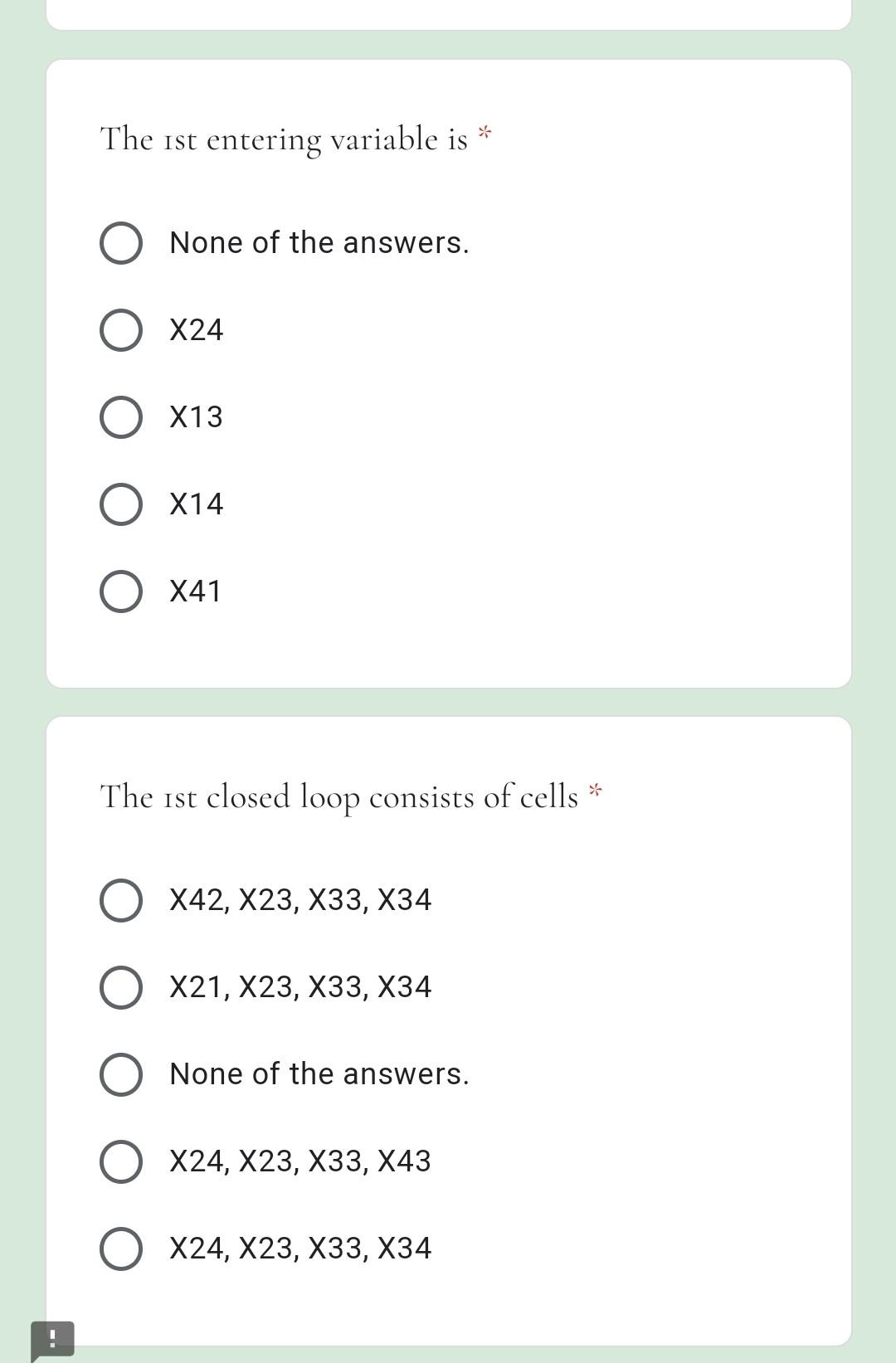 Transportation Algorithm Complete the following