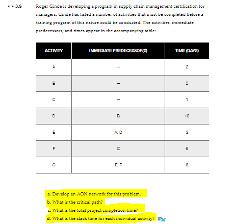 .. 3.8 Roger Ginde is developing a program in