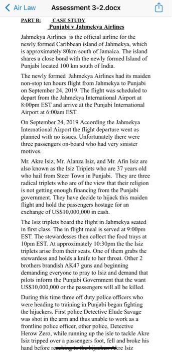 the questions are numbered from 1-6 1 < Air Law