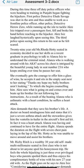 the questions are numbered from 1-6 1 < Air Law