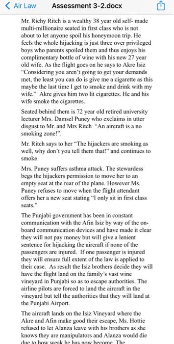 the questions are numbered from 1-6 1 < Air Law