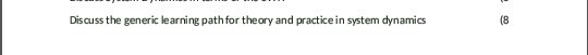 Discuss the generic learning path for theory and