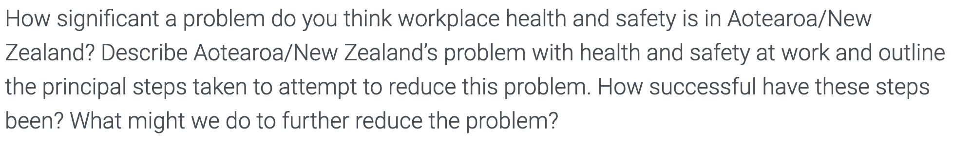 How significant a problem do you think workplace