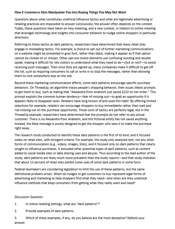 How E-Commerce Sites Manipulate You into Buying