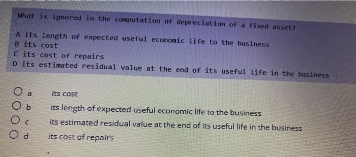 What is ignored in the computation of