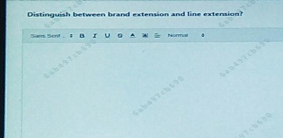 short answer Distinguish between brand extension