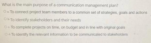 4 Simple multiple choice What is the main purpose