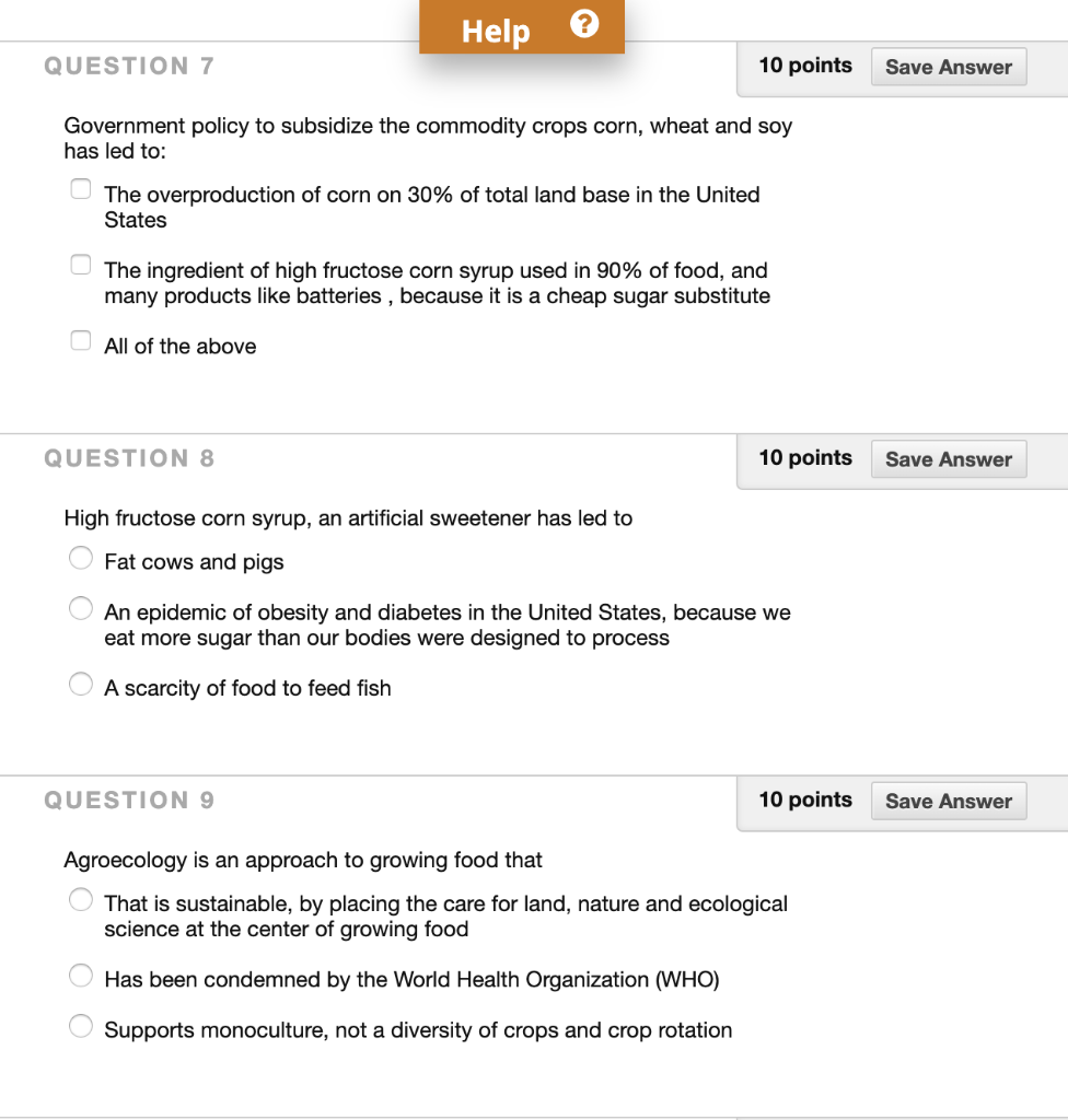 Help QUESTION 7 10 points Save Answer Government