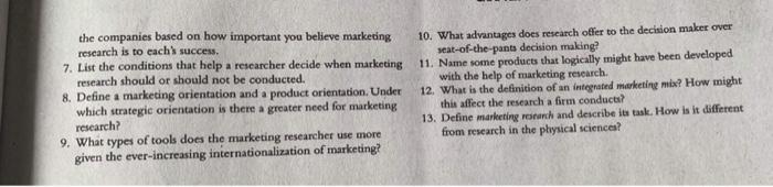 short answers only thank youu the companies based