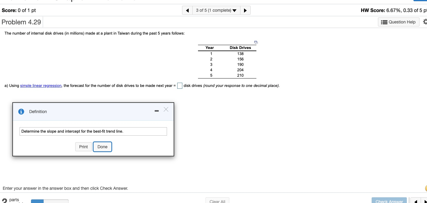 Score: 0 of 1 pt 3 of 5 (1 complete) HW Score: