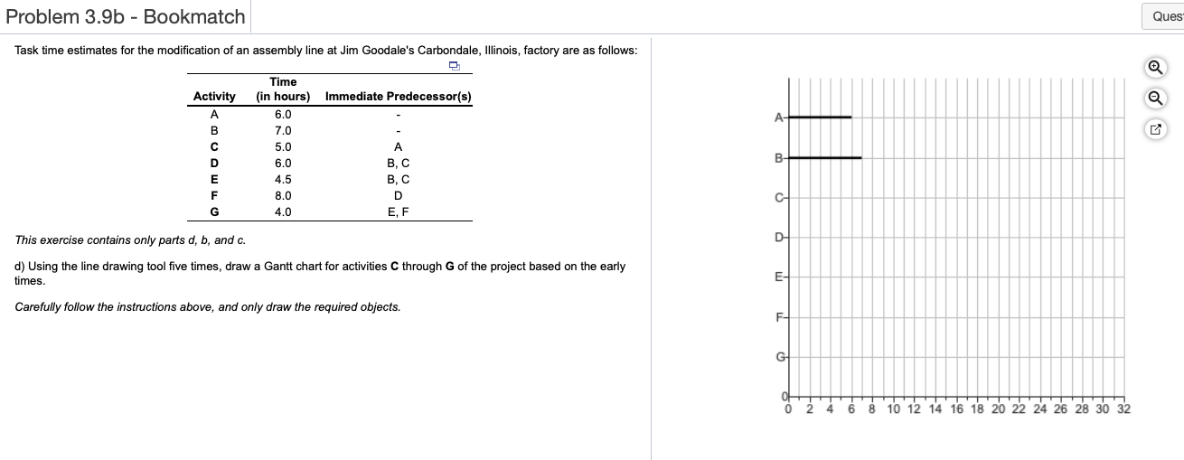 Problem 3.9b - Bookmatch Ques Task time estimates