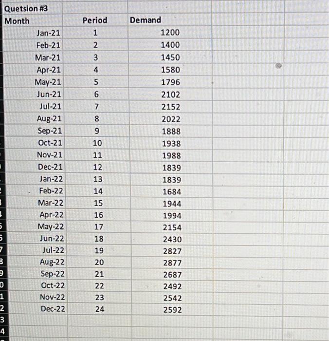 Please answer all parts for question 3.