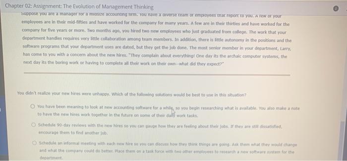 Chapter 02: Assignment: The Evolution of