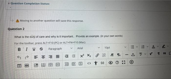 Question Completion Status: Ly Moving to another
