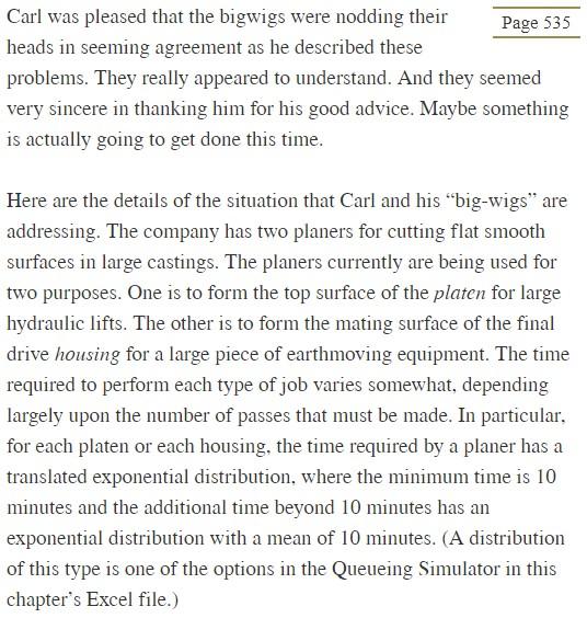 QUESTION: Use computer simulation to evaluate and