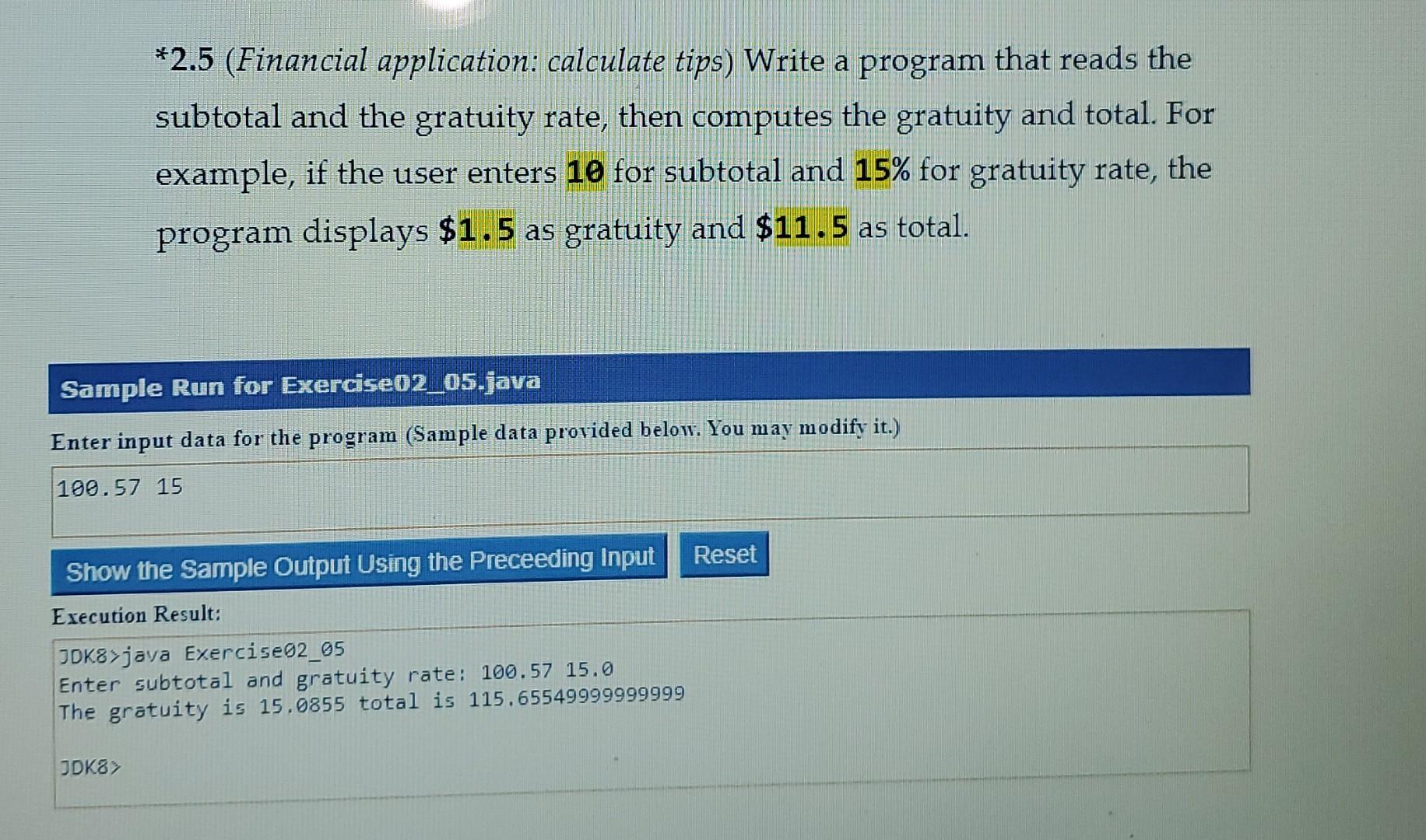 show all work please *2.5 (Financial application: