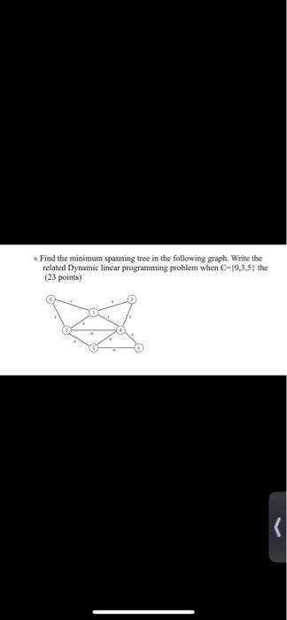 Find the minimum spanning tree in the following