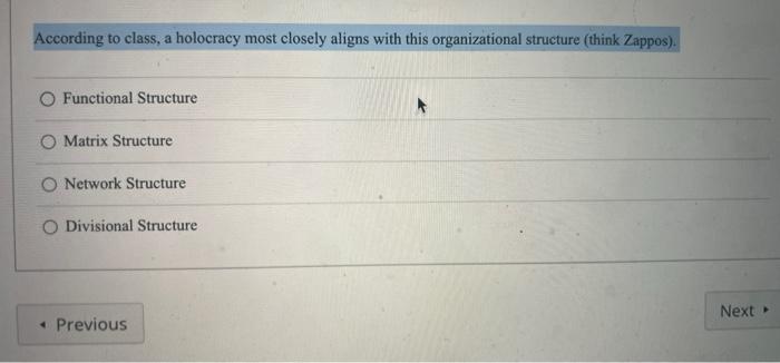 According to class, a holocracy most closely