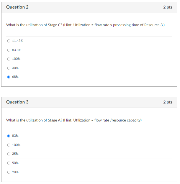 Consider a 3-stage sequential batch process.
