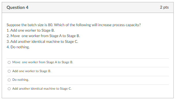 Consider a 3-stage sequential batch process.