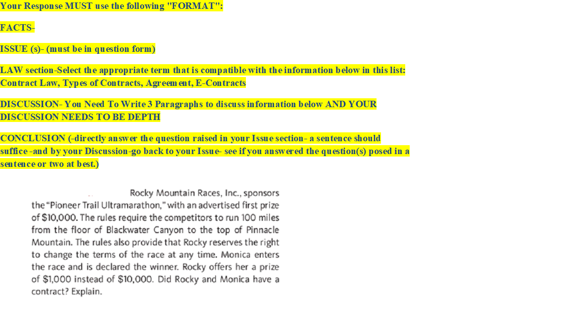 Your Response MUST use the following "FORMAT".