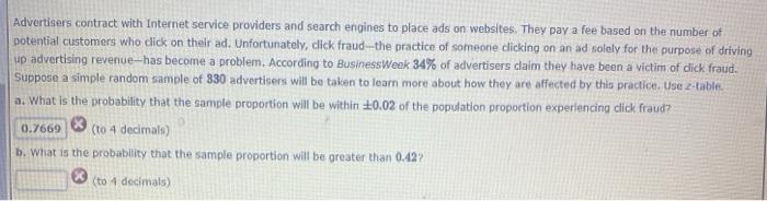 Advertisers contract with Internet service