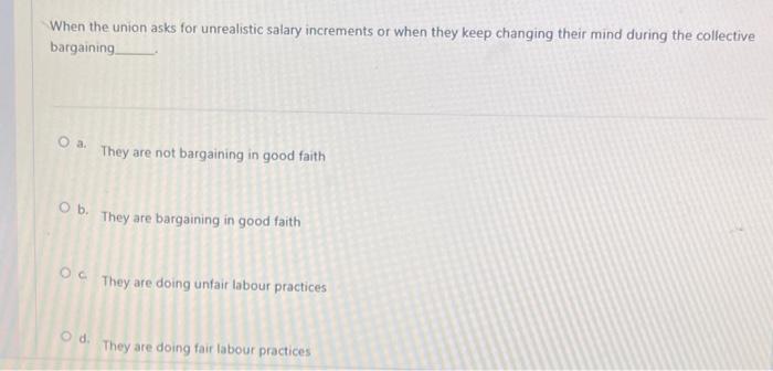 When the union asks for unrealistic salary