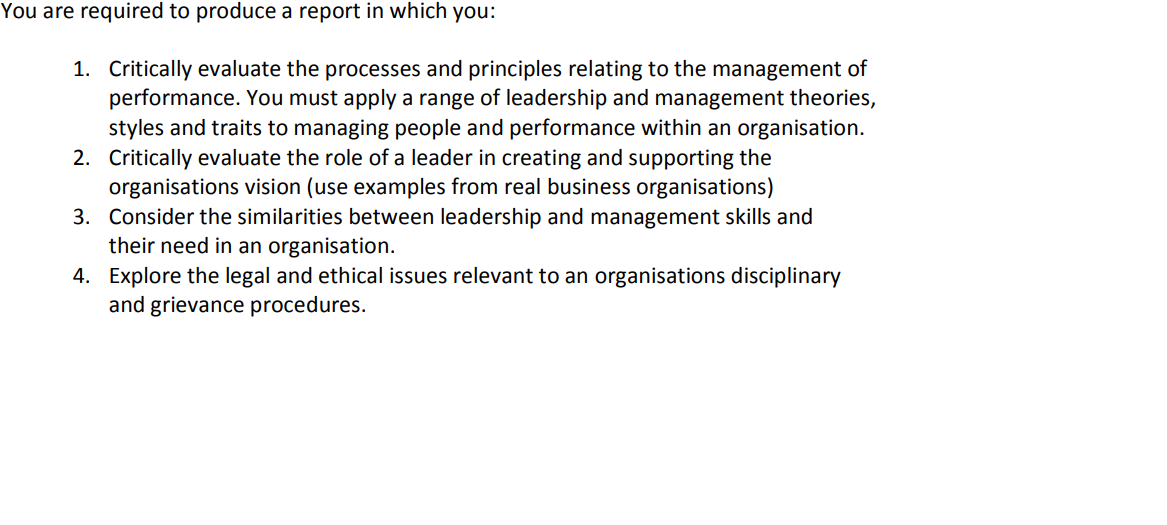 REPORT WRITING (2400 - 2600 WORDS ) INCLUDE