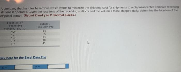 A company that handles hazardous waste wants to