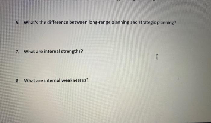 6. What's the difference between long-range