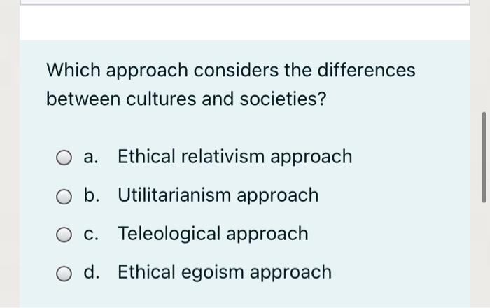 Which approach considers the differences between