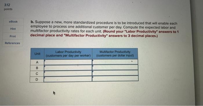 v The following table shows data on the average