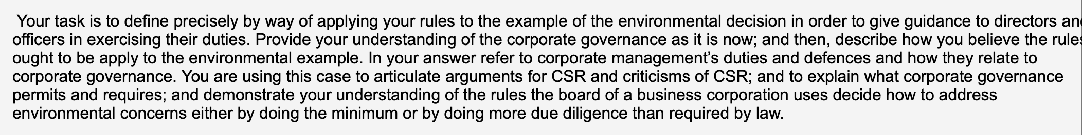 Governance, soon you plan work as an intern at a