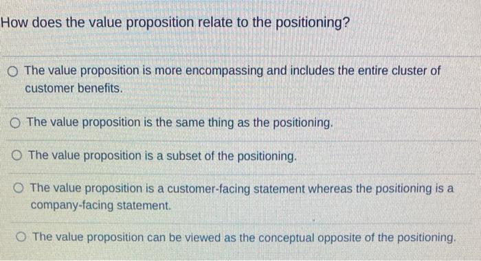 Why does a positioning need to be somewhat