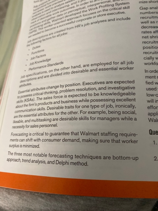 The orga rate that The . CASE 4-1 WALMART DEMAND