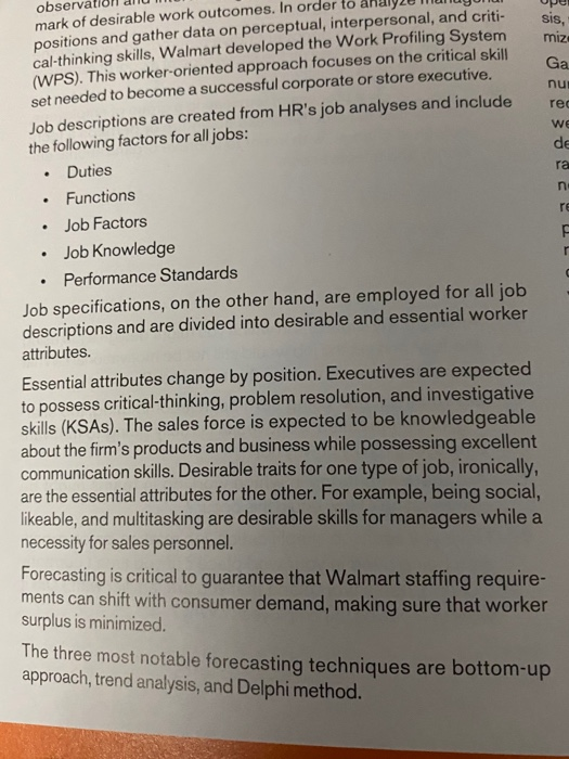 The orga rate that The . CASE 4-1 WALMART DEMAND