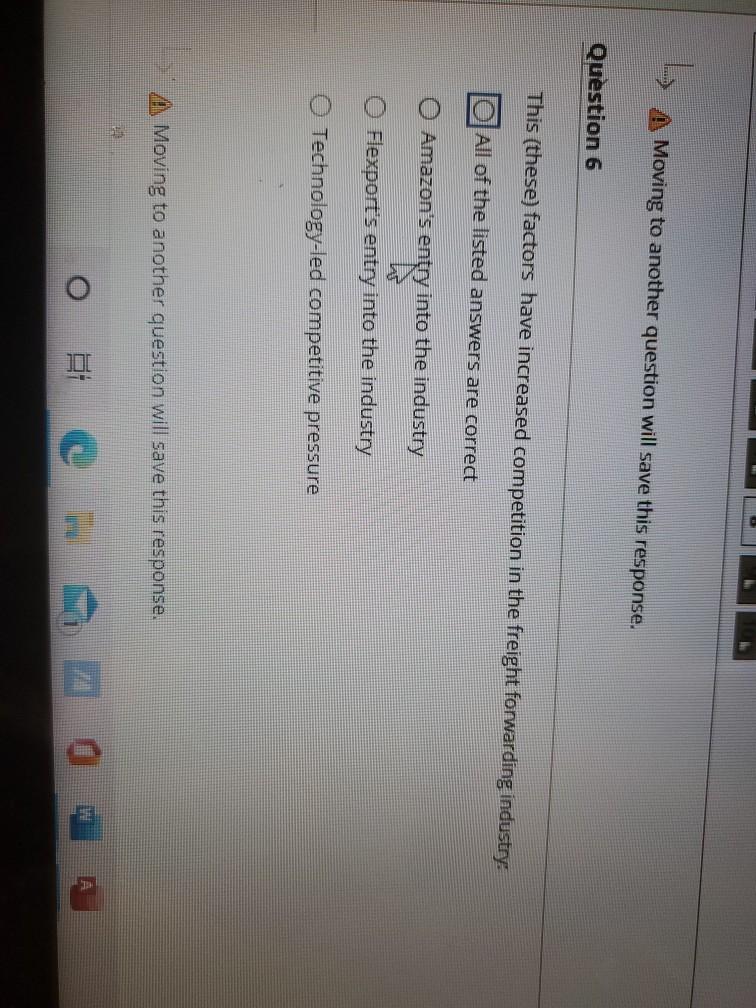 5 8 Moving to another question will save this