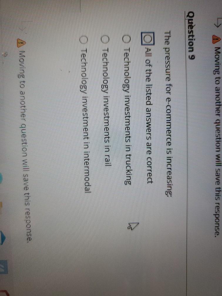 5 8 Moving to another question will save this