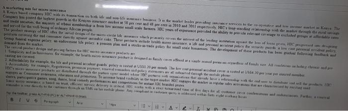 case study 2. Consider HIC's approach to market