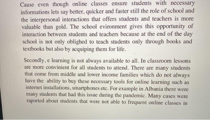 Please help!! Online Learning vs Classroom