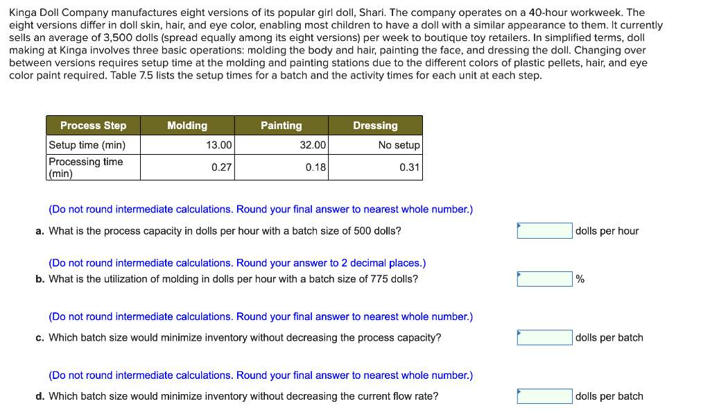 Kinga Doll Company manufactures eight versions of