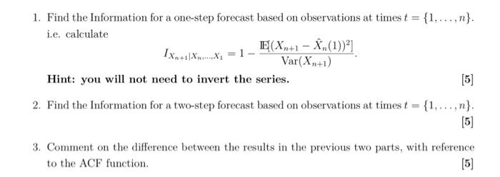 Consider an MA (1) X, = Et - 018-1 time series.