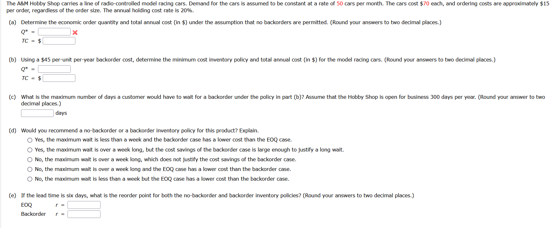 per order, regardless of the order size. The