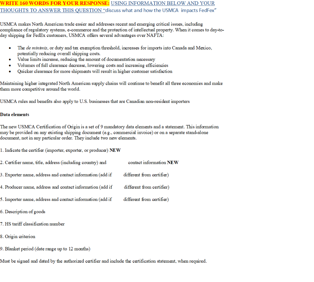 WRITE 160 WORDS FOR YOUR RESPONSE: USING